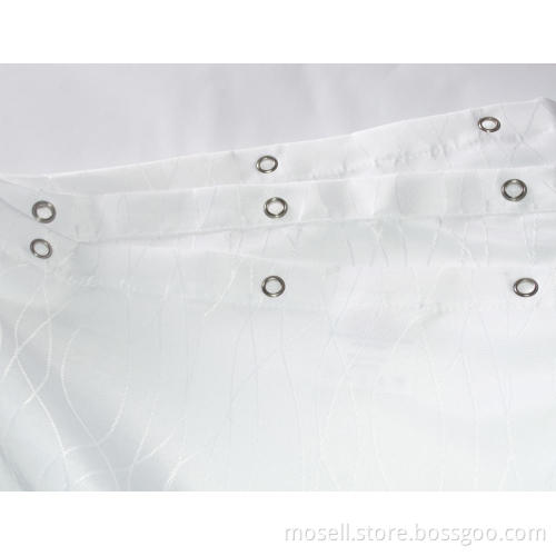 100% Polyester Jacquard Fabric Waterproof Shower Curtain